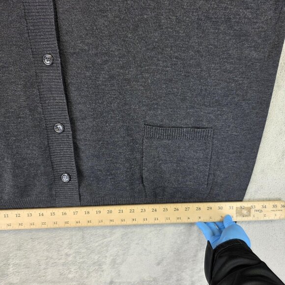 Calvin Klein Sweater Womens One Size Dark Gray Poncho Cardigan Short Sleeve - Picture 6 of 8